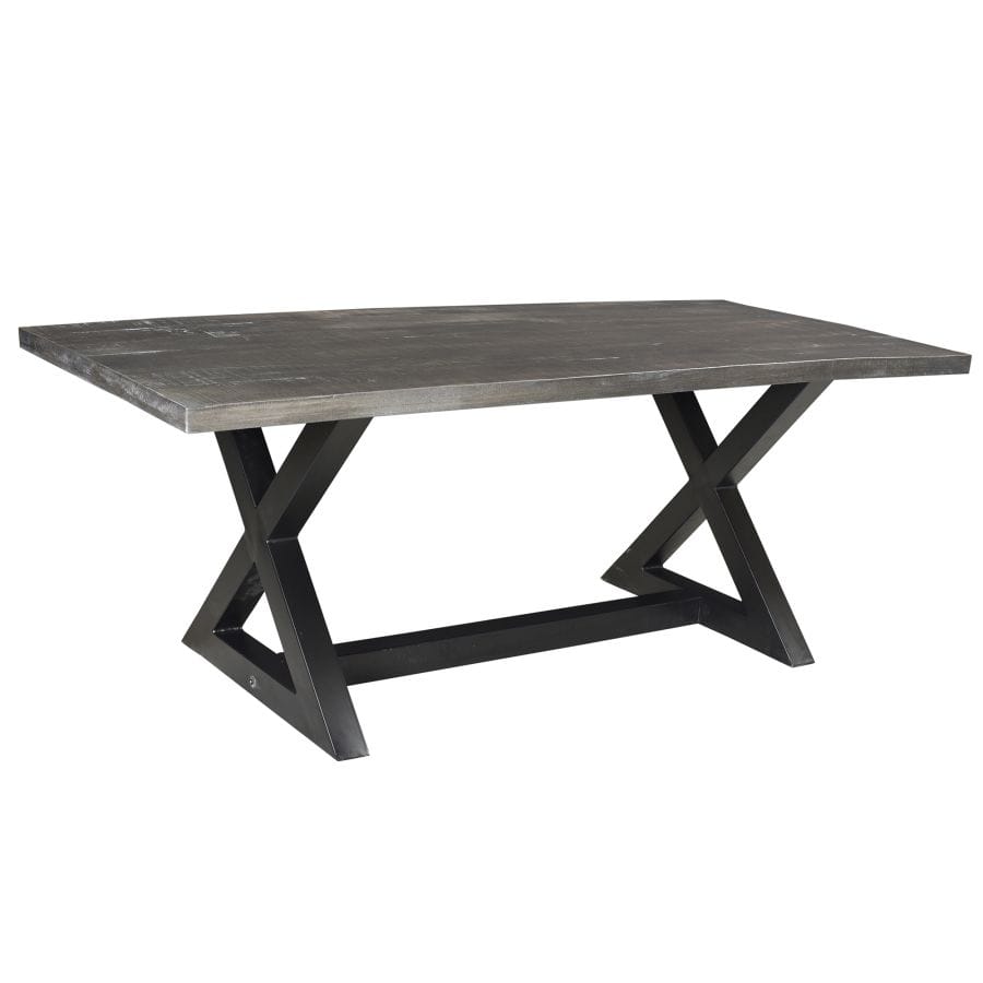 Zax Rectangular Dining Table in Distressed Grey - Henderson Furniture Plus
