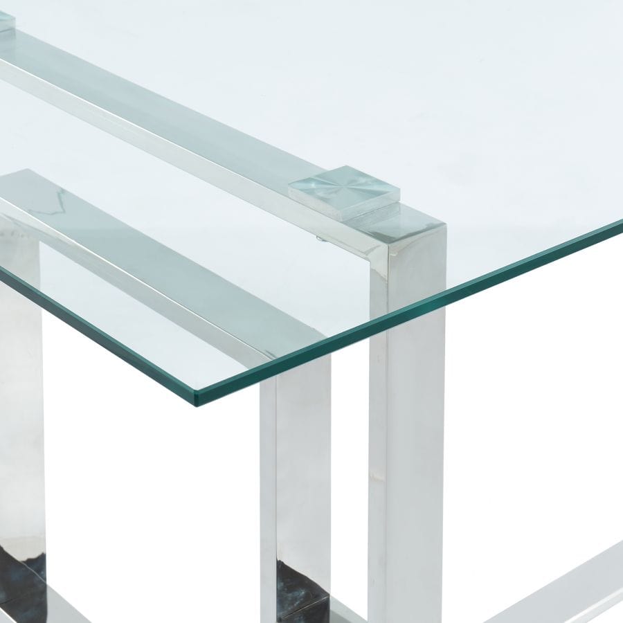 Eros Rectangular Dining Table in Silver - Henderson Furniture Plus