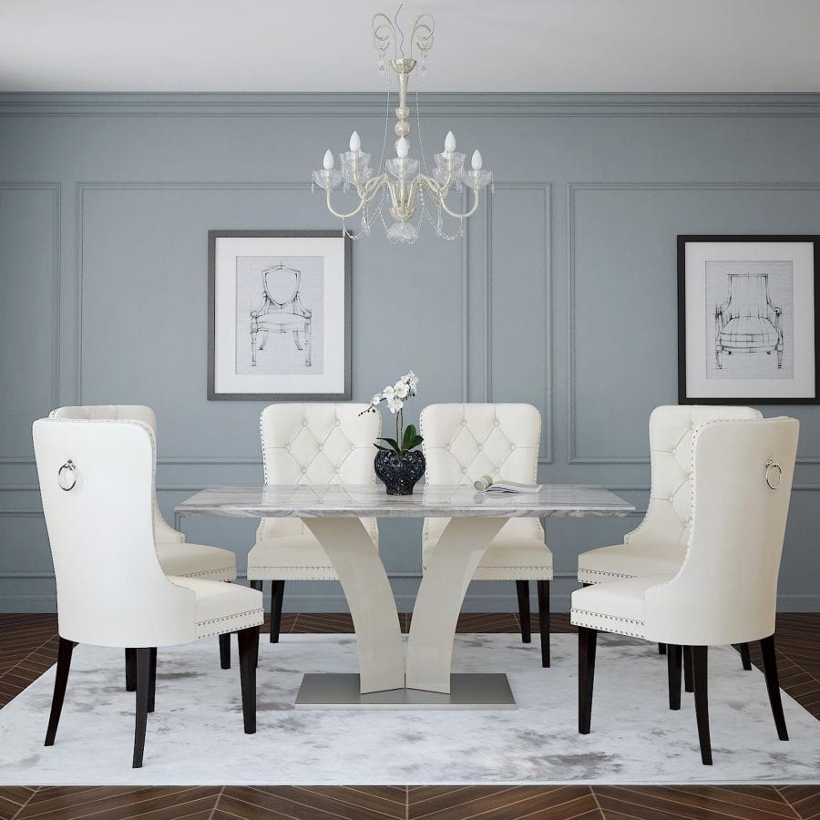 Napoli Rectangular Dining Table in Grey - Henderson Furniture Plus