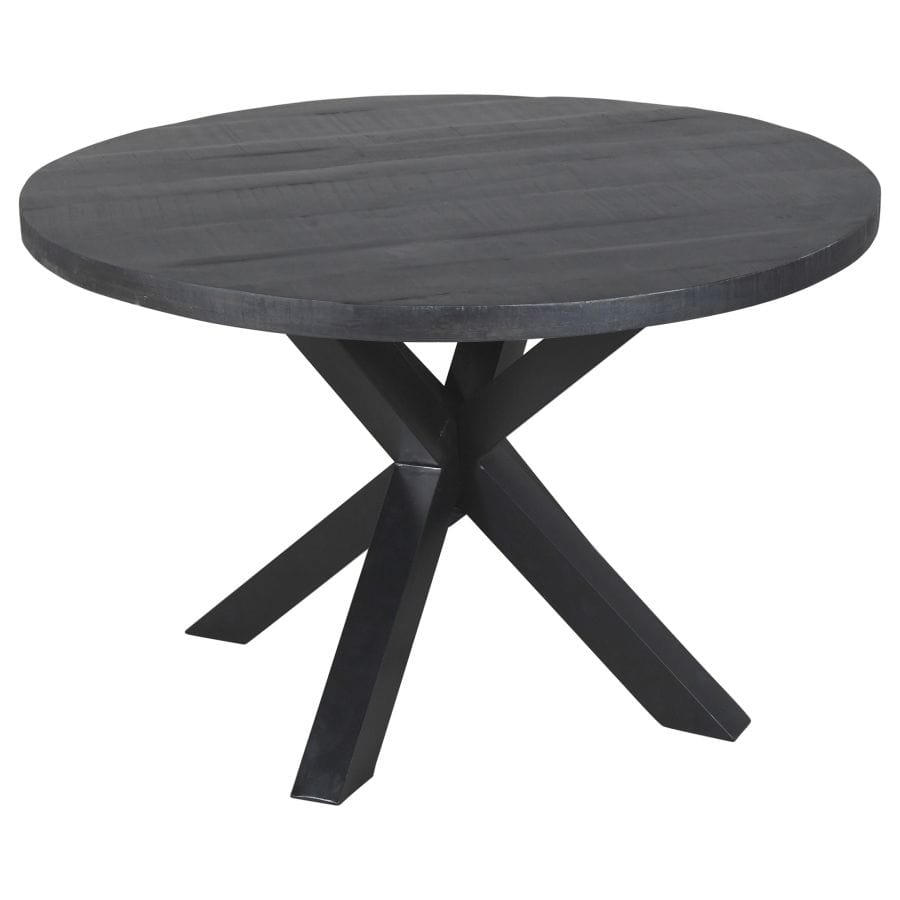 Arhan Round Dining Table in Distressed Grey