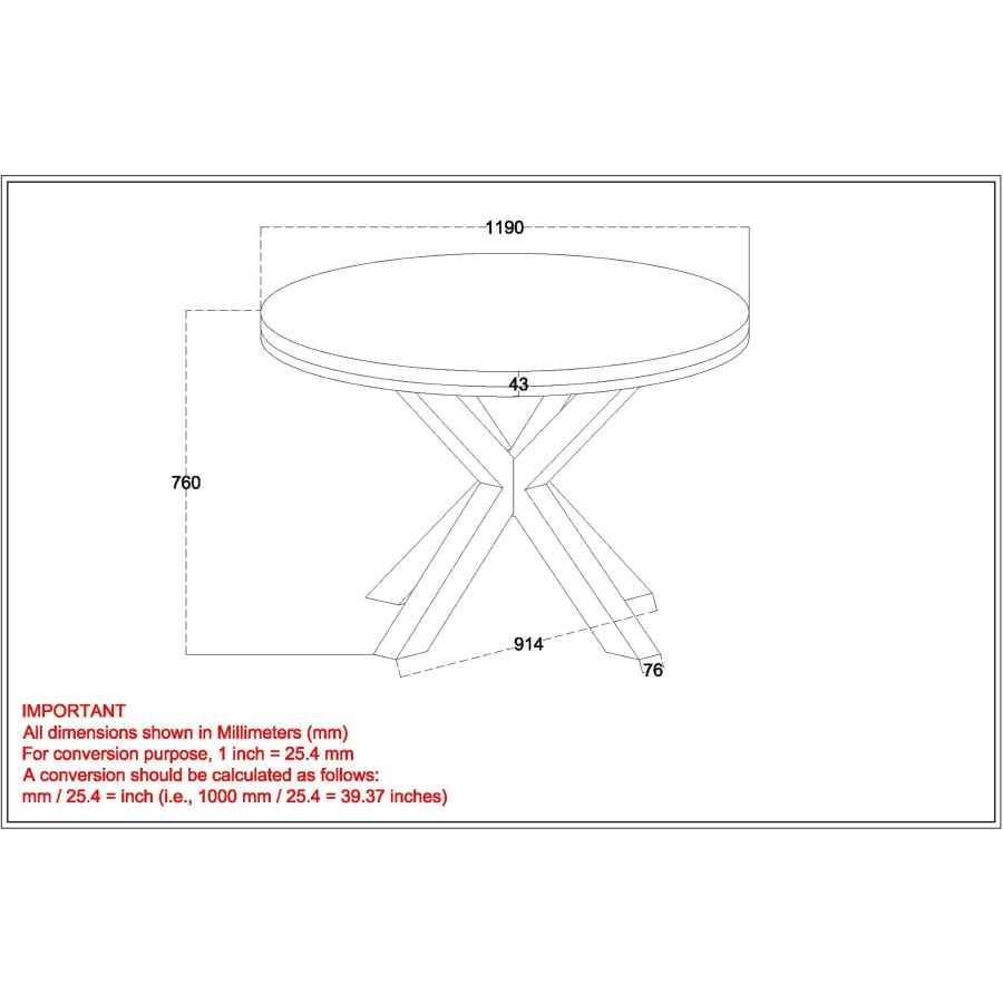 Arhan Round Dining Table in Distressed Grey