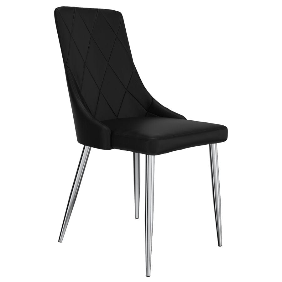 Gavin/Devo 7pc Dining Set in Black with Black Chair - Henderson Furniture Plus