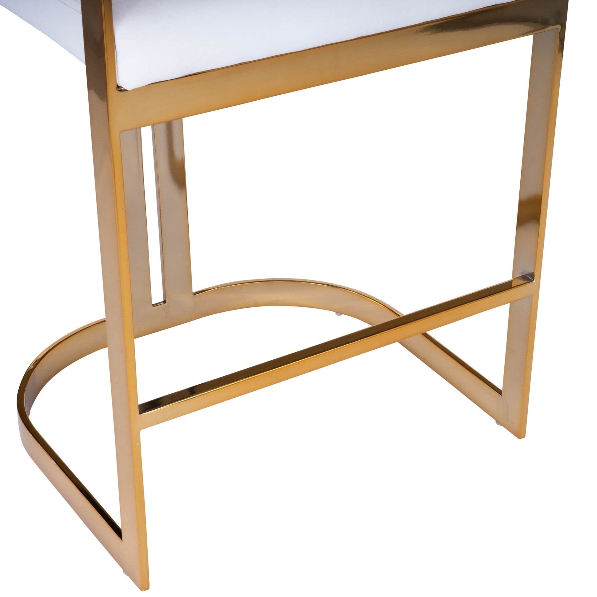 Benz Gold And White Counter Stool