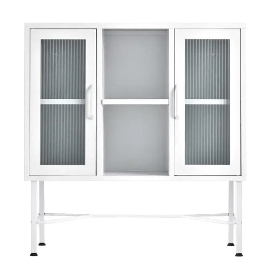 RICH White Storage Cabinet Sideboard - 2 Doors