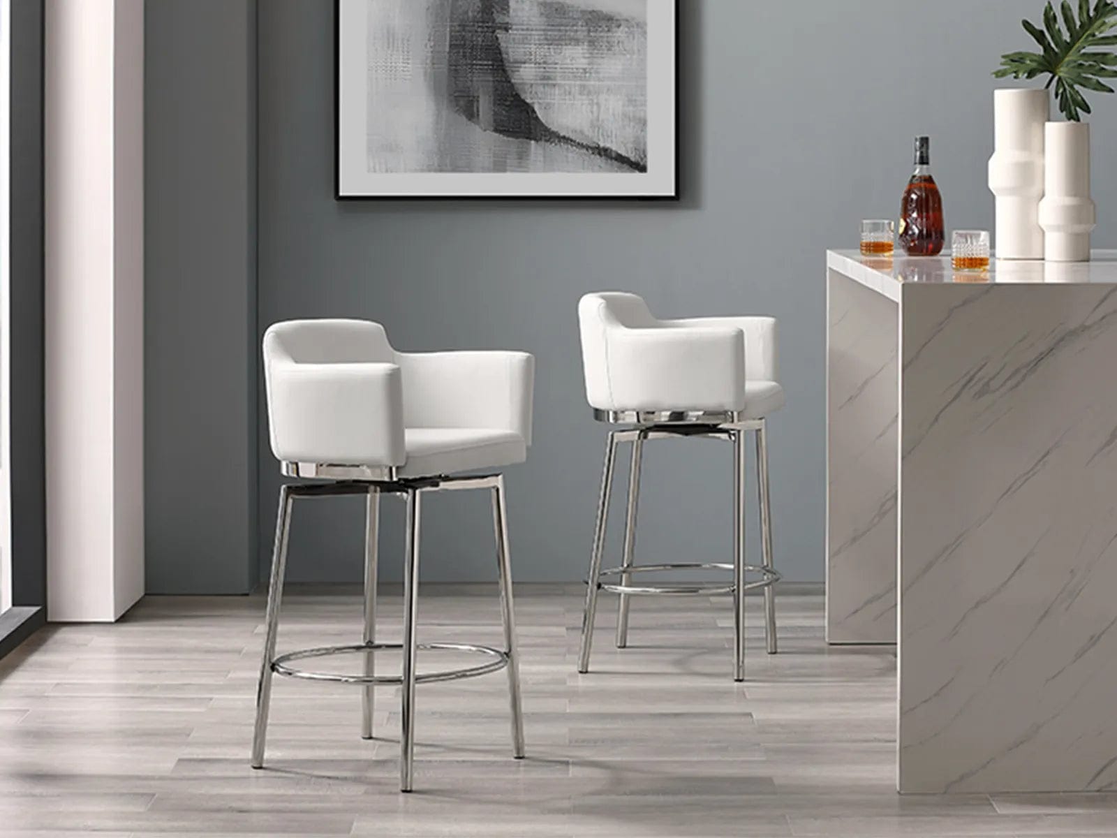CB-951WHB | Suzzie Counter Height Bar Stool White