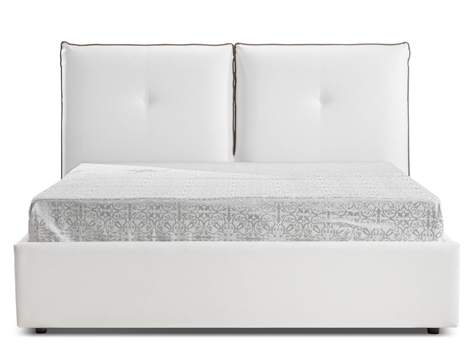 Casabianca Aria Storage Bed in White Leather