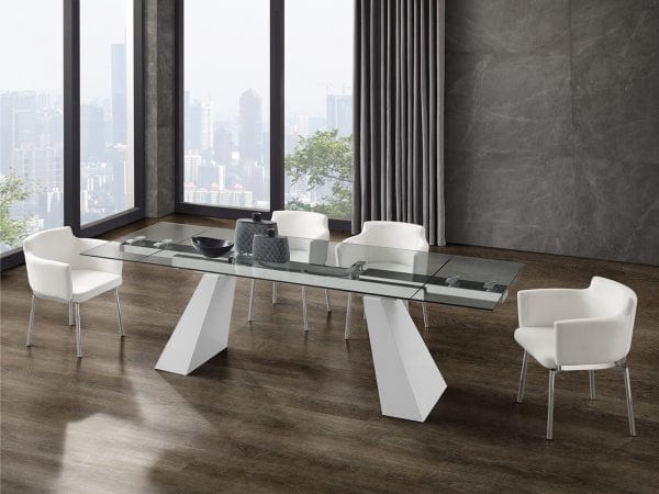 Como Extendable Dining Table - White Base