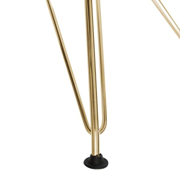 LeisureMod Eiffel Side Chair with Gold Base Set of 4