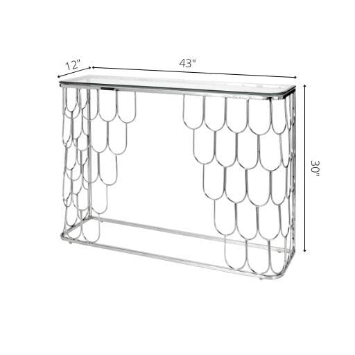 Surya Cage Design Console Sofa Table