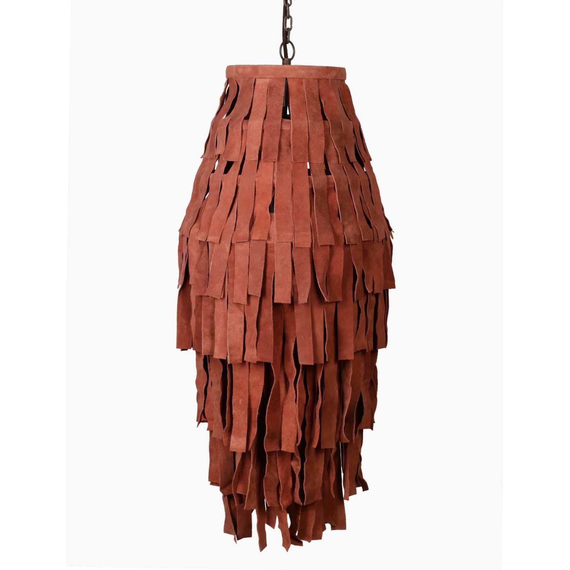 Red Iron Leather Pendant Lamp