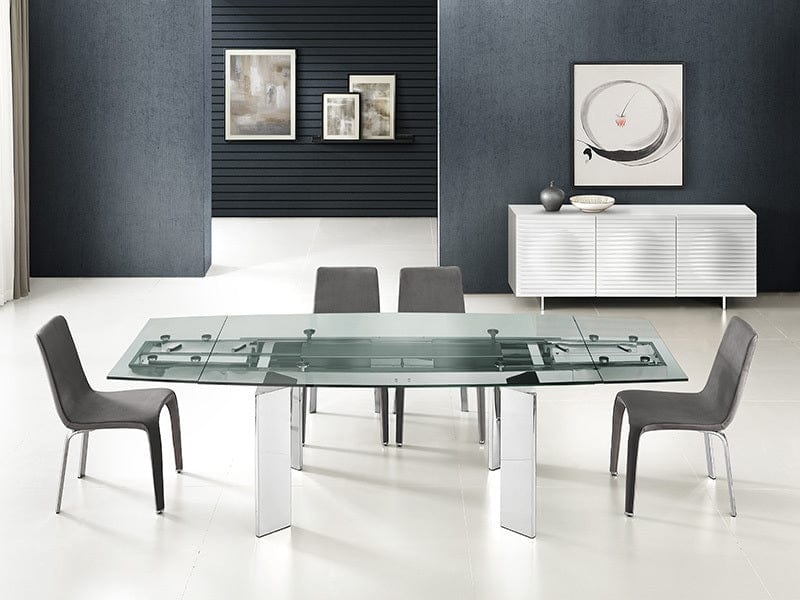 Astor Dining Table -  Polished Stainless Steel