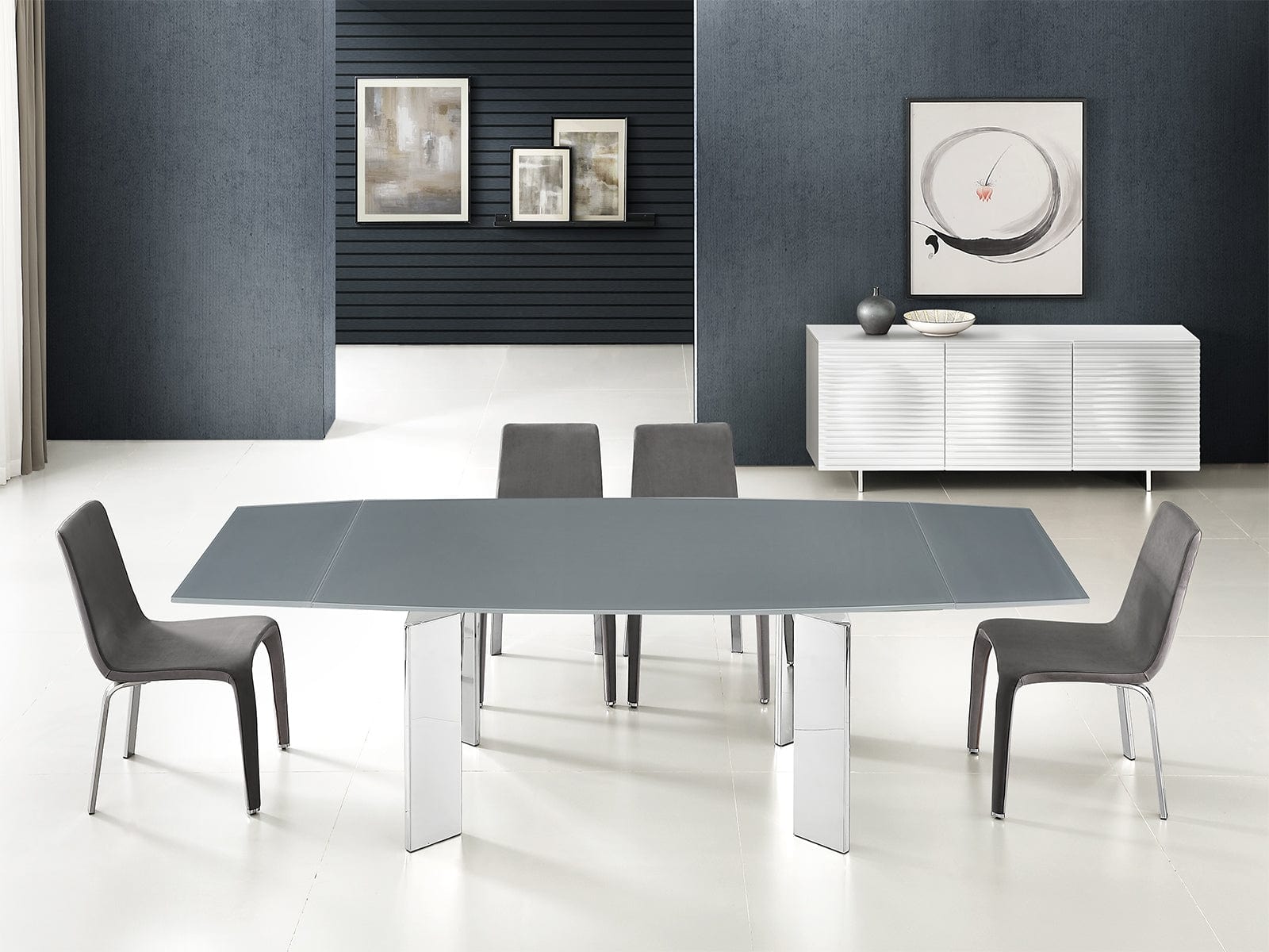 Astor Dining Table -  Polished Stainless Steel