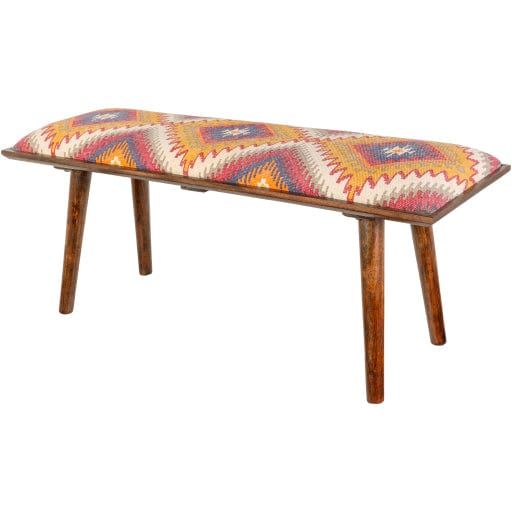 Surya Multicolor Upholstered Bench
