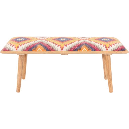 Surya Multicolor Upholstered Bench