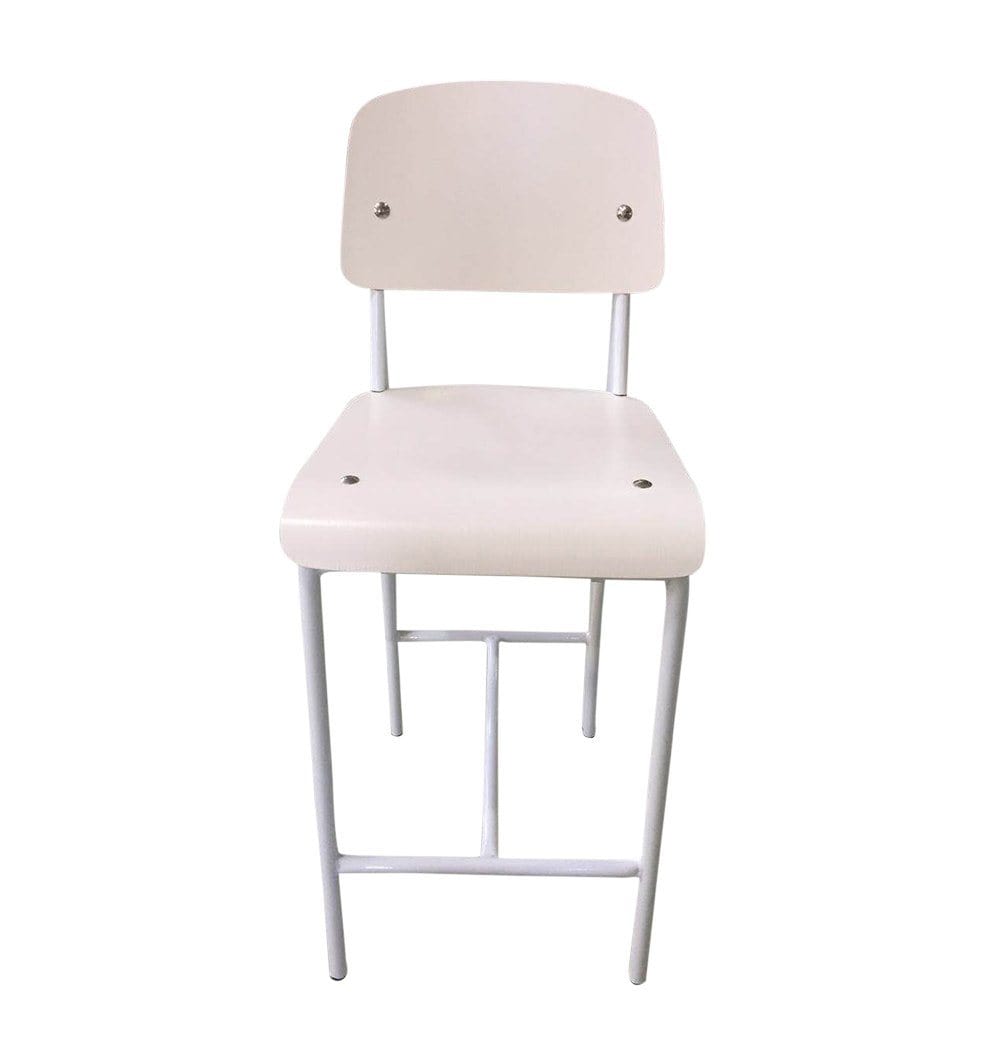 Anaïs Counter Stool - White Seat/Back & White Frame