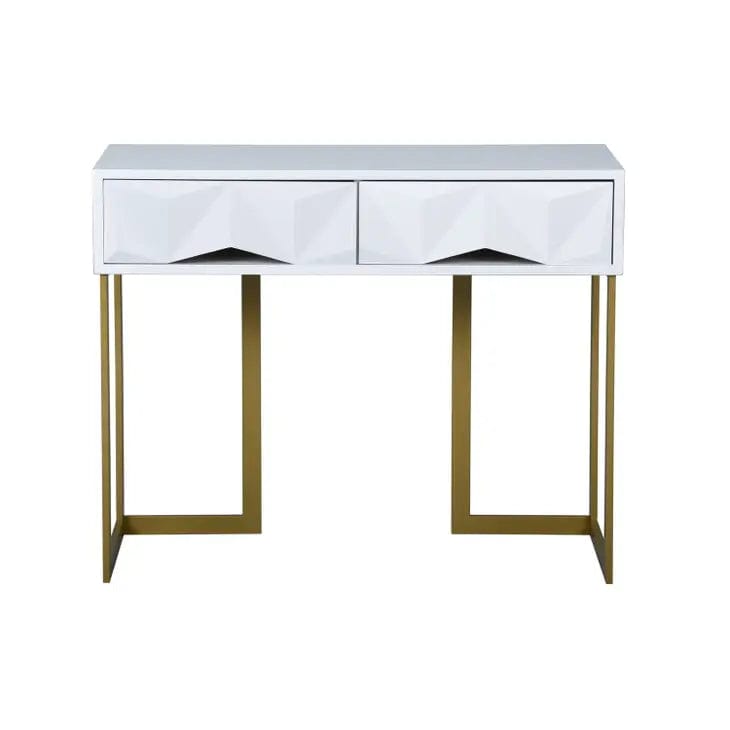 White Magnus Entryway Console Table