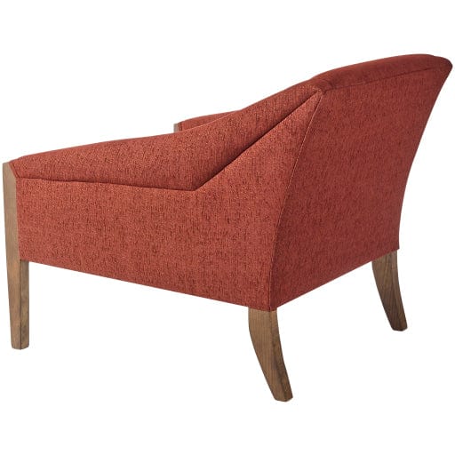 Surya Jacquard Lounge Chair - Burnt Red