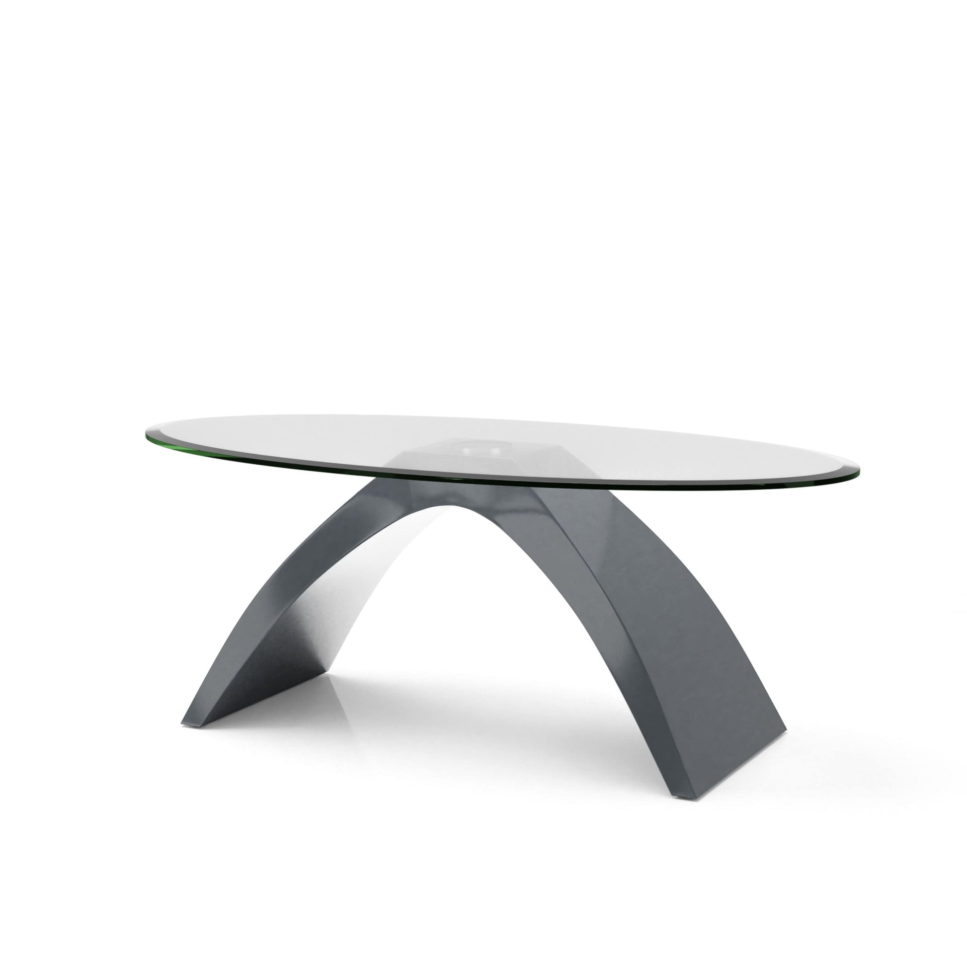 Pelletoni Glass Top Coffee Table in Gray